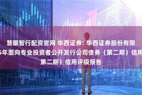 慧眼智行配资官网 华西证券: 华西证券股份有限公司2025年面向专业投资者公开发行公司债券（第二期）信用评级报告