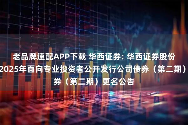 老品牌速配APP下载 华西证券: 华西证券股份有限公司2025年面向专业投资者公开发行公司债券（第二期）更名公告